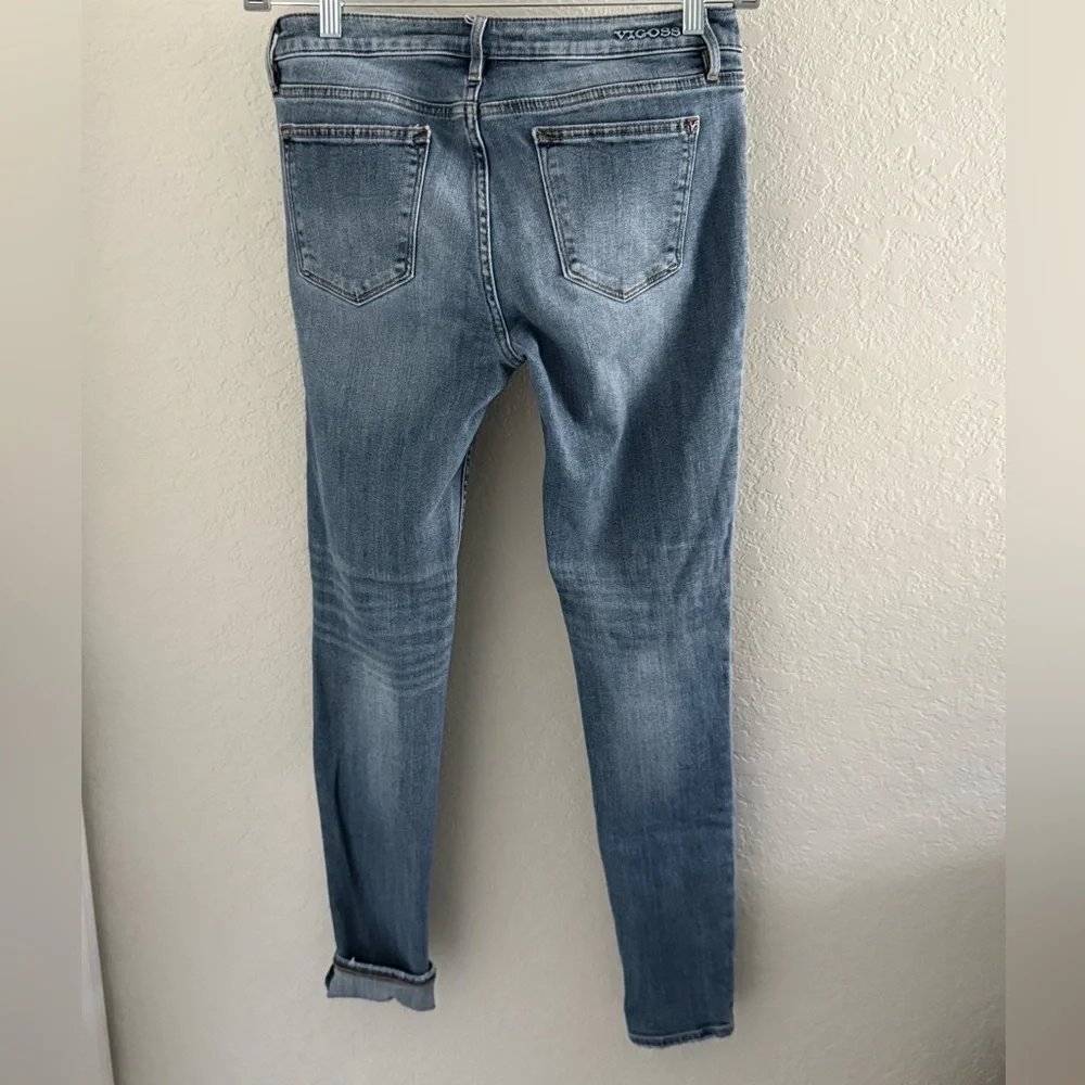 Vigoss Women's Light Blue Distressed Skinny Jeans 29 - Picture 4 of 10